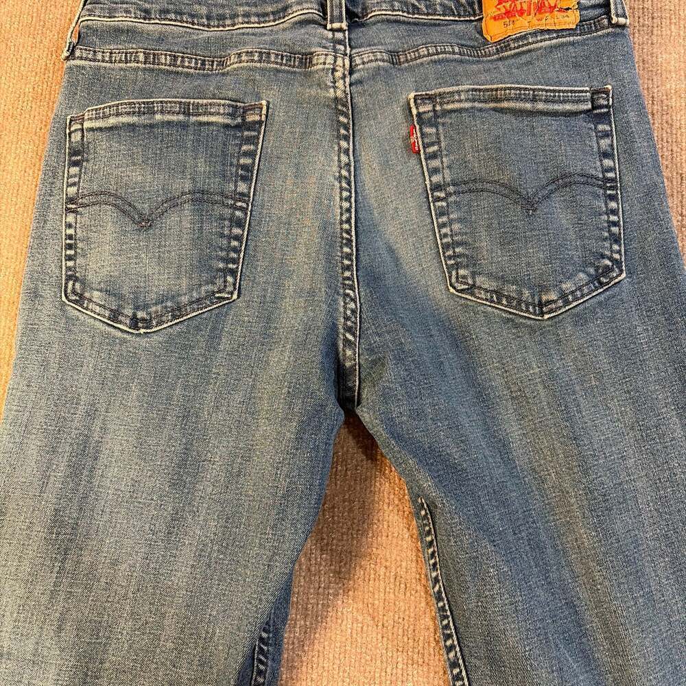 Levi’s 514 Straight Fit Jeans Men’s W34 L34 Medium Wash Classic Denim 0264 - Picture 3 of 4